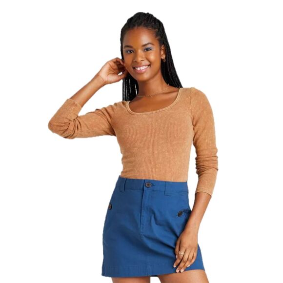 NEW Wild Fable Ribbed Long Sleeve Top - Picture 2 of 8